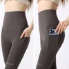 Spring/summer Thin Jelly Pocket Pants Shark Pants No Awkwardness Line Shaping High Waist and Hip Lift Yoga Pants