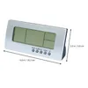 Wanduhren Stille Uhr Temperaturalarm Nachttisch Home Digital Multifunktions-Low Noise 10.2X5X2.8CM Mini Ewiger Kalender Abs Student