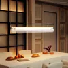 Lampes suspendues Design postmoderne Restaurant Nordic Light Luxury Salle à manger Bar Table Minimaliste Creative Long Acrylique Led Lampe