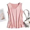 Vrouwen Blouses Plus Size Satijn Tank Vrouwen Halter Ijs Zijde Tops 2023 Zomer Mouwloze Chiffon Dames Basic Tees Koreaanse vest