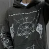 Erkek Hoodies Tişörtü 2023 Hip Hop Hoodie Kazak Erkekler Streetwear Kafatası Graffiti Baskı Hoodie Kazak Pamuk Sonbahar Gri Harajuku Punk Giysileri Ne J230629