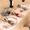 Christmas Decorations Swedish Santa Gnome Tableware Bag Fork Knife Cutlery Holder Sierware Party Table Dinner Decor Jk2011Xb Drop De Dhll9