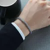 Link Bracelets 3mm Stainless Steel Wheat Bracelet Chain For Men Women Fashion Jewelry Men's Wholesale DKBM161