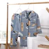 Clothing Sets Children's Cartoon Cotton Pajamas Spring and Autumn Long sleeved Clothes Set Boy Girl Home Service Two Pieces 230628