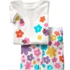 Ensembles de vêtements Hooyi bébé filles tenues 100% coton été à manches courtes enfants t-shirts shorts pantalons 2 3 4 5 6 7 ans pyjama fille vêtements de nuit 230628