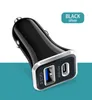 Mini portátil 12W 2.4A carregador de carro de duas portas adaptadores de energia para Ipad Iphone x xr 12 13 14 Pro Max Huawei Xiaomi telefone Android com caixa de varejo