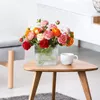 Vases Moderne Vase Fleur Décoration Simple Design Compact Pot Mariage Cannelé Pour Table À Manger