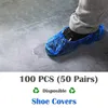 Disposable Covers Automatic Disposable Shoe Covers Anti-slip Overshoe Machine Hands-Free Waterproof Boots Portable Foot Cover for Home and Shop 230628