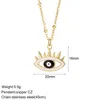 Pendant Necklaces Trendy Boho Evil Blue Eye Necklace For Women Stainless Steel Clavicle Chain Good Lucky Choker Fashion Party Jewelry