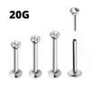 Göbek Bell Button Yüzükler 50 adet Vücut Takı Ince Bar 20G Dudak Itin Morne Burun Küpe Damızlık Kristal Kulak Kıkırdak Helix Tragus Piercing 230628