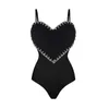 Women's Swimwear Swiming Suit For Women One Piece Swimsuit Full 2023 Tong Shaped Diamond Elder Solid Polyester Biquini Ladies Big Size