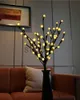 Faux Floral Greenery Envío Coño Willow Branch Light 20 "48LED Light Up Spring Coño Willow Branch Navidad Fiesta en casa Boda Vacaciones Deco x0629