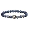 Strand Adjustable Buddhist Buddha Prayer Beads Bracelet Bangle Natural Lava Stone Gem Jewelry For Men Women