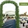 Dekorativa blommor Fake Vine Wedding Fence Green Decoration Ivy Leaf Home Garden Decor Diy Party