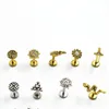 Navel Bell Button Rings 50pcsLot Body Jewelry 16GX68MM Snake Steel Lip Bar piercing Labret anello Ear Helix Cartilage Stud 230628