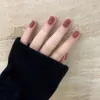 Künstliche Nägel, bunt, zum Aufdrücken, mittelgroß, Fake mit Nagelkleber für Frauen, reine Gelee-Farbe