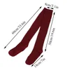 Calze da donna Ragazze sopra il ginocchio Tinta unita Calde calze lunghe fino alla coscia Legging Calze lavorate a maglia Stretch Fashion Winter