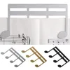 ملاحظة كتاب الموسيقى كليب على شكل مصقول متعدد الألوان المعادن المرجعية بيانو نقاط الصفحة حامل الملحقات الأدوات