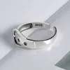 Avec des pierres latérales vague anneau réel 925 en argent Sterling ceinture bijoux fins pour charme femmes fête d'anniversaire accessoires cadeau 230629