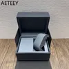 Boîtes à bijoux Fournisseur d'usine Boîte de montre grise avec étiquette Boîte cadeau en bois originale Marque de luxe Papiers Carte Personnalisation AAA Watche 230628