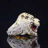 Hiphop Jewelry Custom Tiger Head Iced Out Ring Herren 925 Sterling Silber VVS Moissanit Ring