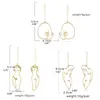 Dangle Earrings 3 Pairs Abstract Lady Breast Statement Hoop Female Body Boob J78E