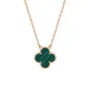 van clover necklace Lucky Four-leaf clover necklace women ins simple senior clavicle chain pendant to give girlfriend Qixi Valentines Day gift