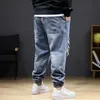 Jeans da uomo Jeans di grandi dimensioni sezione autunno inverno uomo elasticizzato a vita alta più pantaloni con buco 8XL 7XL strappato 230629