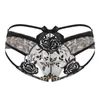 Other Panties Sexy Women's Briefs Seamless Panties Open Rose Bottom Crotch Leopard Print Thong Panties Women Underwear Goth G-strings Thong