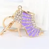 Porte-clés violet talons hauts chaussure pendentif breloque strass cristal sac à main sac porte-clés porte-clés accessoires fête de mariage amant cadeau