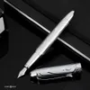 Ручки Hongdian 5010 Metal Fountain Fountain Pen Silver тисненой