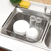 Storage Holders Racks Adjustable Stainless Steel Sink Dish Plate Drain Rack Expandable Drying Basket Fruit Bowl Drainer Holder Kitchen Storage 230628