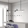 펜던트 램프 식탁 패션 아트 티 시트 바 프론트 데스크 G4 긴 조명 거실 장식 유리 Lookable LED