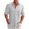 Camisetas masculinas fashion manga longa xadrez com botões camisa social casual que não encolhe