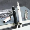 Pens Moonman X1 Fountain rétractable stylo résine Encre Ink Iridium EF 0,38 mm court blanc / noir d'écriture cadeau Bureau de bureau