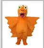 2023 Orange Long Thorn Dragon Mascot Costume Adult Halloween przyjęcie urodzinowe odzież