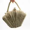 Totes Shell-shaped chain small Messenger Bag rattan woven ins shoulder portable beach vacation Straw bag stylisheendibags