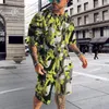 Men's Tracksuits Summer Camouflage Tracksuit Military Hunting Hiking Clothing Tactical Outdoor Street Style Short Sleeved T-shirt Set