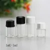 Atacado 1ml 2ml 3ml Frascos conta-gotas de vidro transparente Mini Recipiente de óleo essencial Frascos de vidro minúsculos para E Juice Eliquid Cflhn