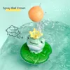 Bath Toys Cute Baby Child Bathing Water Toys Little Frog Baby Shower Electric Water Spray Ball Toy Boys Girls Badrum Toy Birthday Present 230628