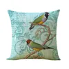 Kussen/Decoratieve Lotus Bloem Vogel patroon Kussenhoes Katoen mooie Bloemen home sofa auto Decoratieve hoes R230629