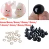 Dolltillbehör 20st Black Plastic Safety Eyes for Teddy Bear Dolls Toy Animal Felting 620mm # H055 # 6mm 8mm 9mm 10mm12mm 14mm 16mm 18mm 20mm 230629