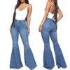 Jeans Y2k a vita alta da donna, tinta unita, neri, dimagranti, gamba larga, elasticizzati, jeans a zampa di jeans, streetwear sexy