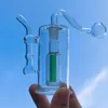 3,7-Zoll-Mini-Glas-Ölbrenner-Bong-Wasserpfeifen mit dicker Shisha-Pyrex-Recycler-Hand-Dab-Bongs zum Rauchen, kleine Rig-Rohrblase