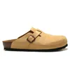 2023 Designer Boston Clogs Sandálias Chinelos Ao Ar Livre Moda Verão Feminino Masculino Olied Headn Corrediças de feltro de couro Fivela Alça Tênis de plataforma Tênis casuais