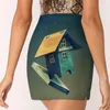 Kjolar flygande fågel ... hus kvinnors kjol y2k sommarkläder 2023 kpop stil byxor med fickfågelhus rolig vektor