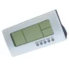 Wanduhren Stille Uhr Temperaturalarm Nachttisch Home Digital Multifunktions-Low Noise 10.2X5X2.8CM Mini Ewiger Kalender Abs Student