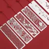 Chinese Style Bookmarks Creative Metal Hollow Out Book Mark Tasse With Red Knot For Kids Students Gifts School Supplies