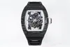 Zf Montre de Luxe RM055 watch high-tech crystalline carbon fiber limited edition case fine sandblasted grade 5 titanium as the base and bridge of the skeleton