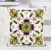 Bloom Flower Embroidered Pillow Cover Cushion Cover Cotton Pillowcase Flora Sofa Bedroom Home Decor